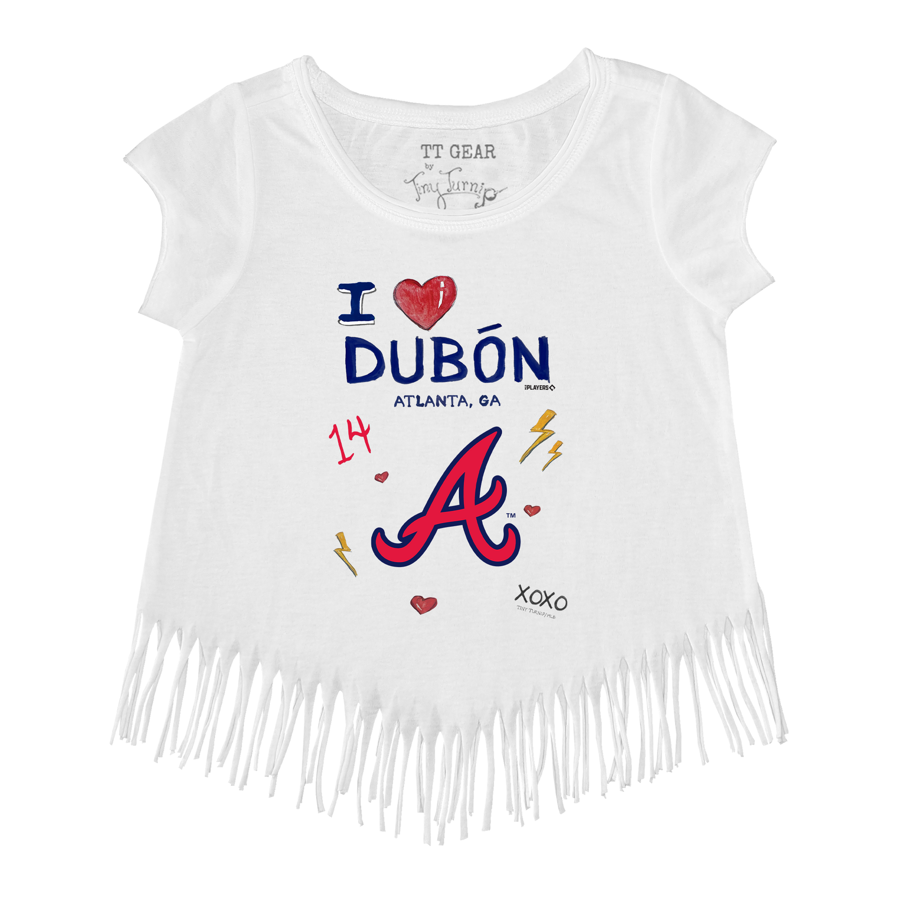 VIP I Heart Player w/ Name, Number - Fringe Tee - Tiny Turnip