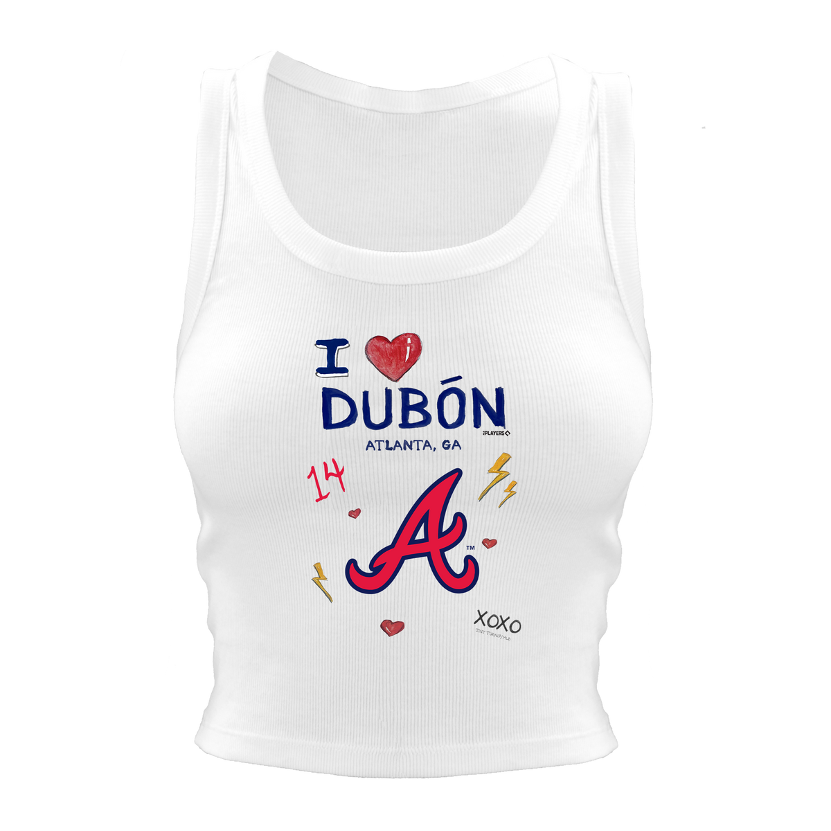 I Heart Player w/ Name, Number - Crop Tank - Tiny Turnip