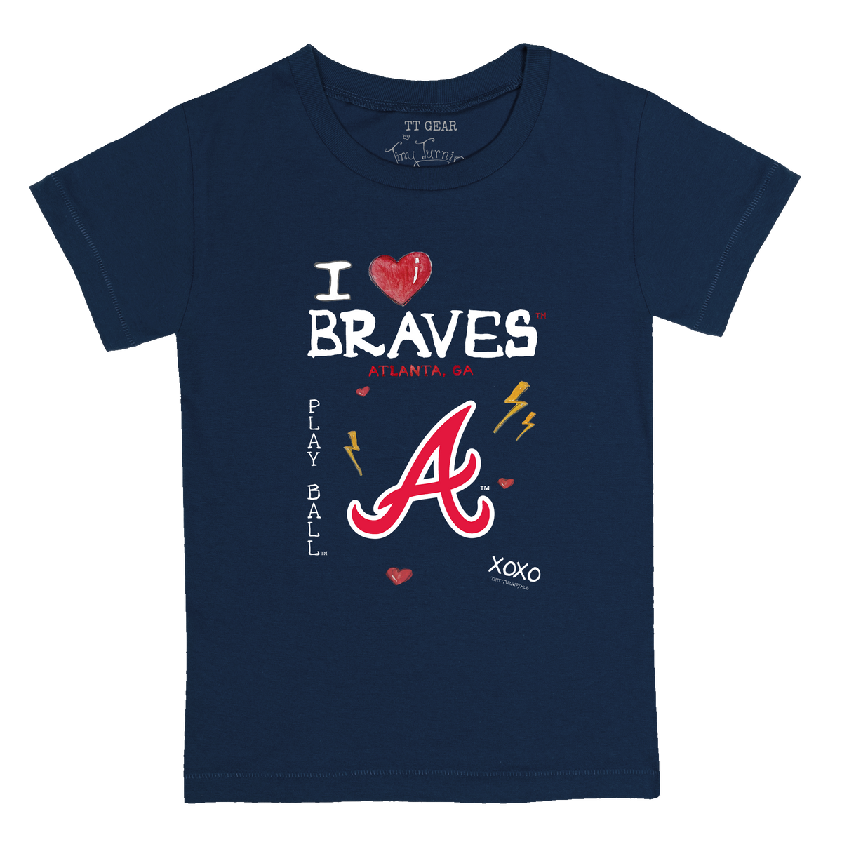 I Heart Braves Kid's Tee Shirt - Tiny Turnip