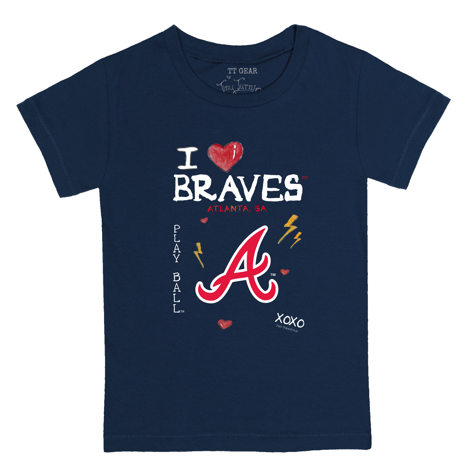 I Heart Braves Kid's Tee Shirt - Tiny Turnip