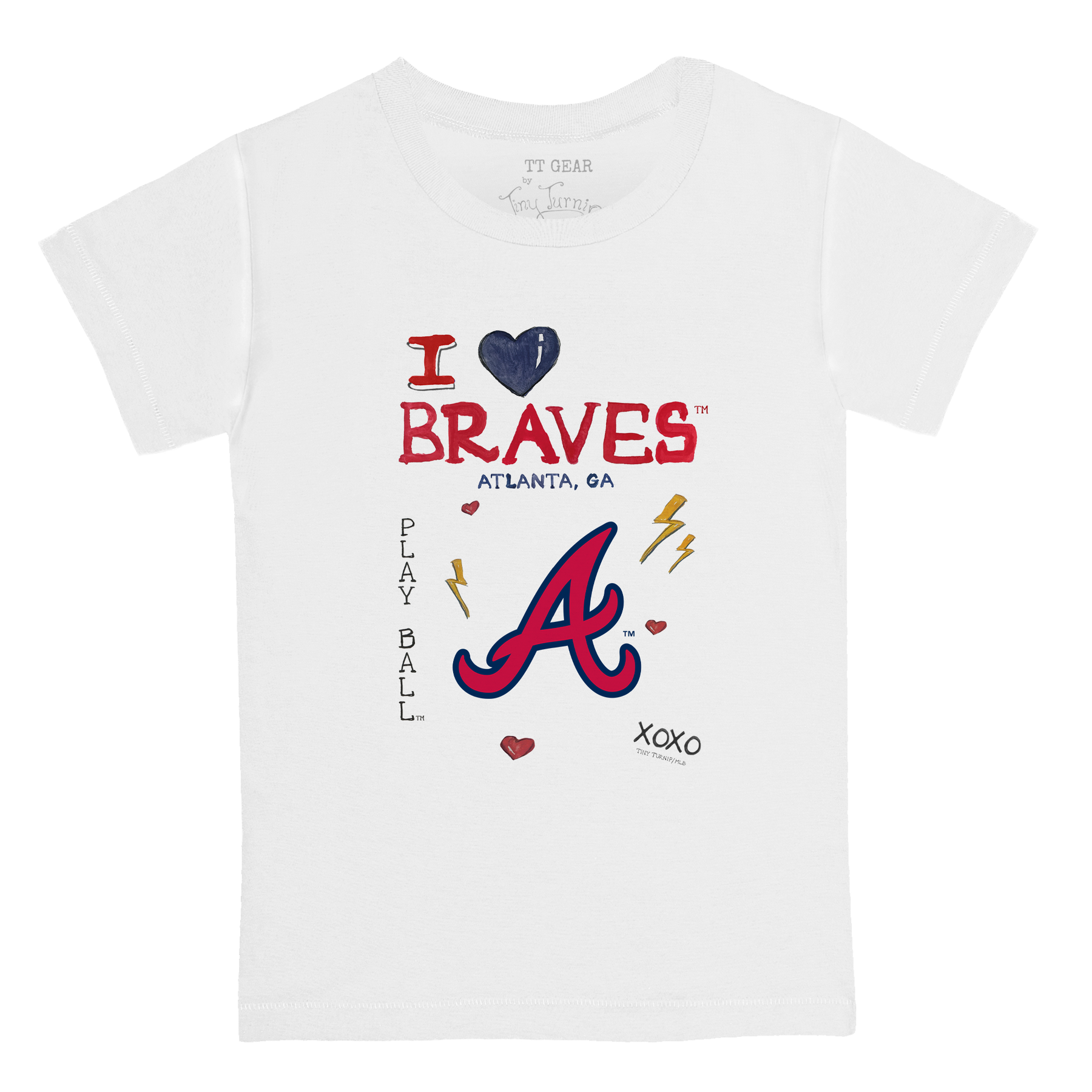 I Heart Braves Kid's Tee Shirt - Tiny Turnip
