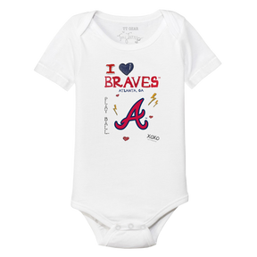 I Heart Braves Short Sleeve Snapper - Tiny Turnip