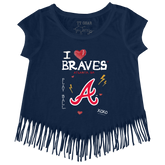 I Heart Braves Fringe Tee - Tiny Turnip