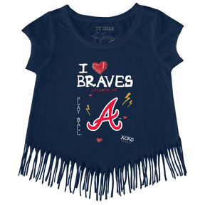 I Heart Braves Fringe Tee - Tiny Turnip