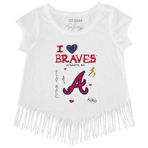 I Heart Braves Fringe Tee - Tiny Turnip