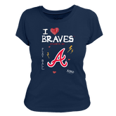 I Heart Braves Women's Tee Shirt - Tiny Turnip