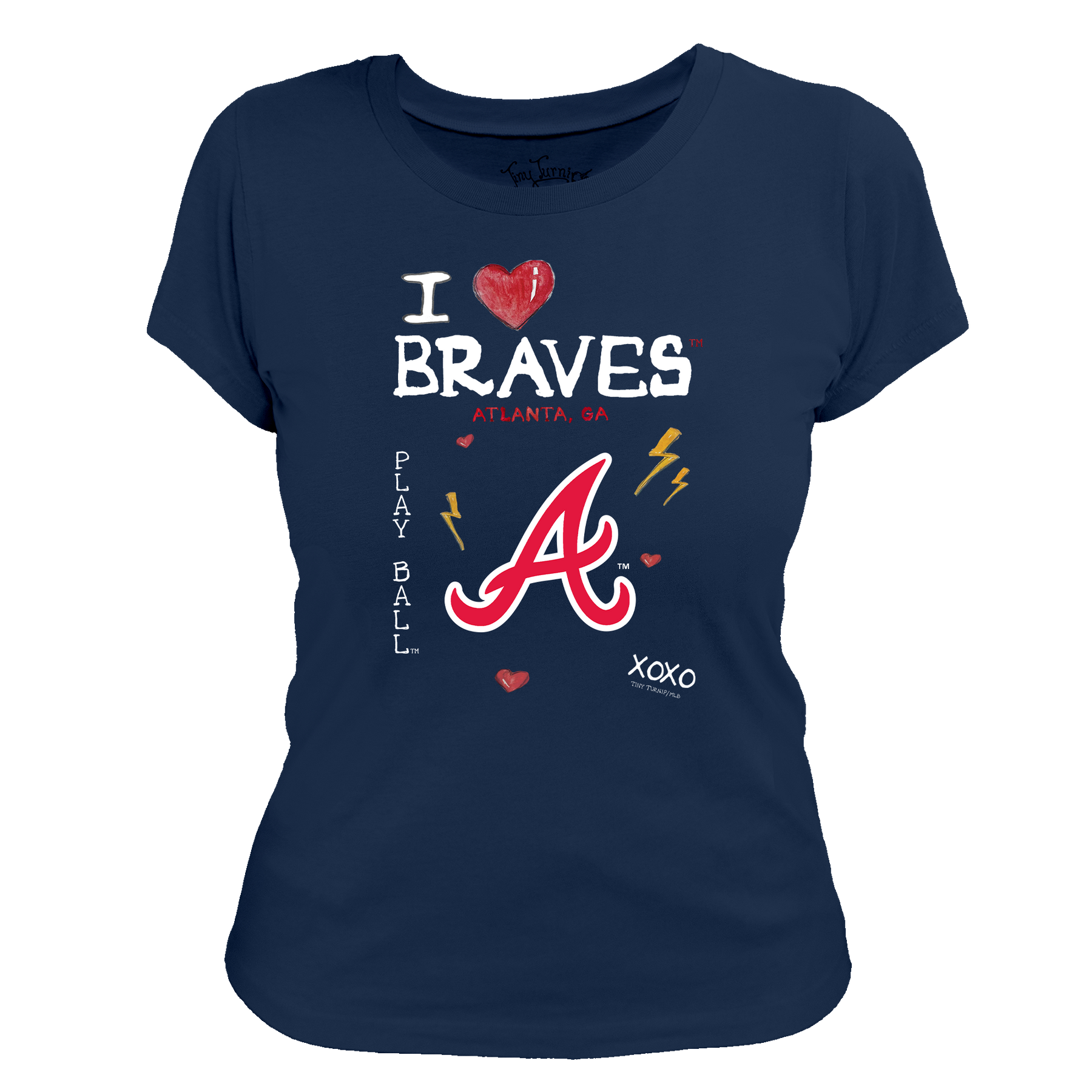 I Heart Braves Women's Tee Shirt - Tiny Turnip