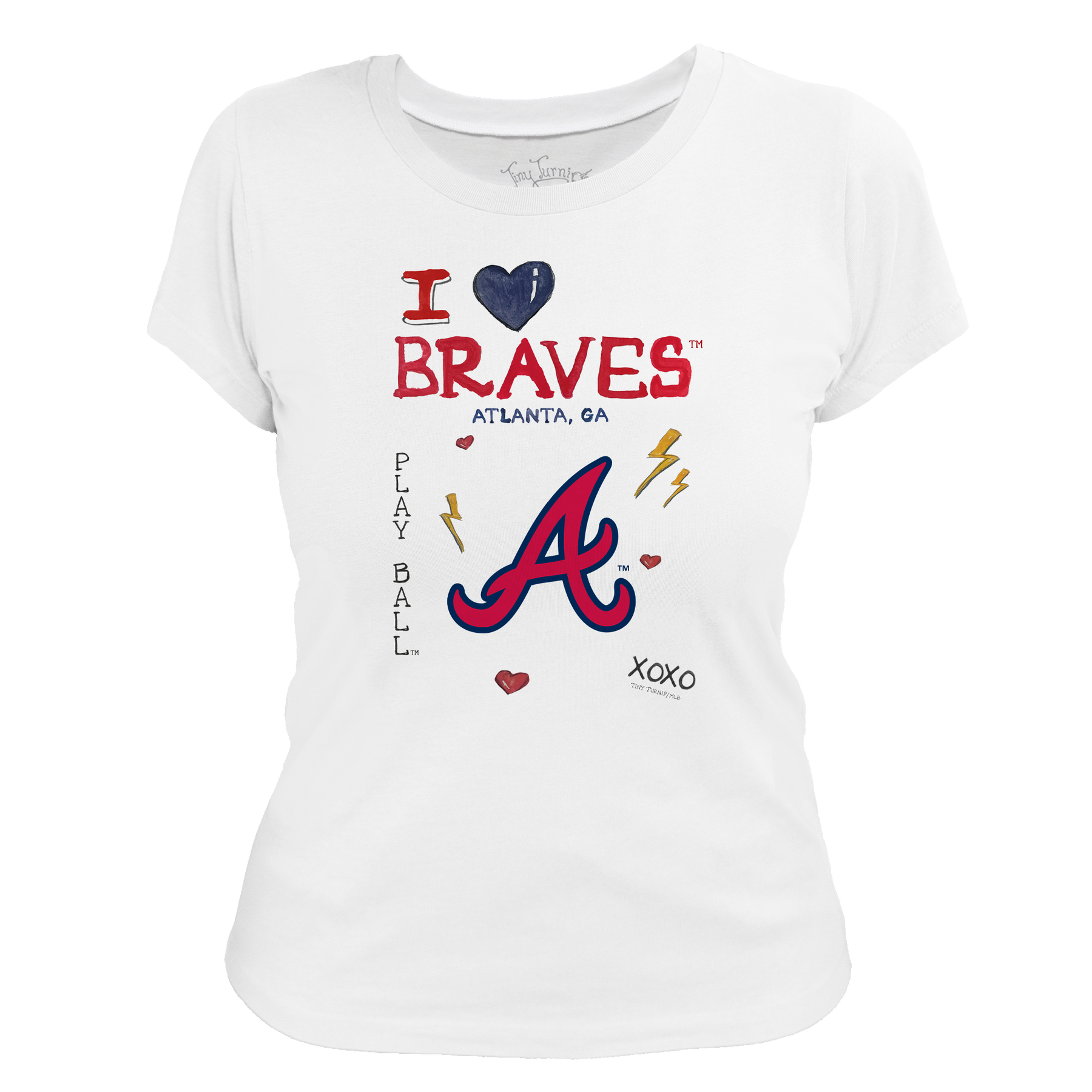 I Heart Braves Women's Tee Shirt - Tiny Turnip