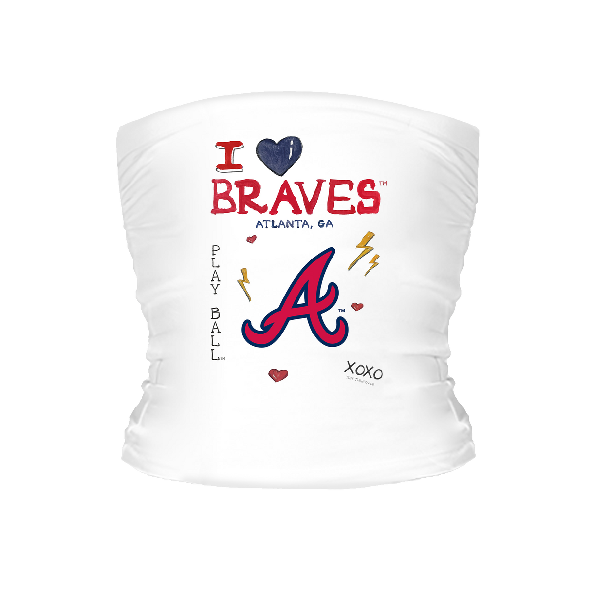 I Heart Braves Tube Top - Tiny Turnip