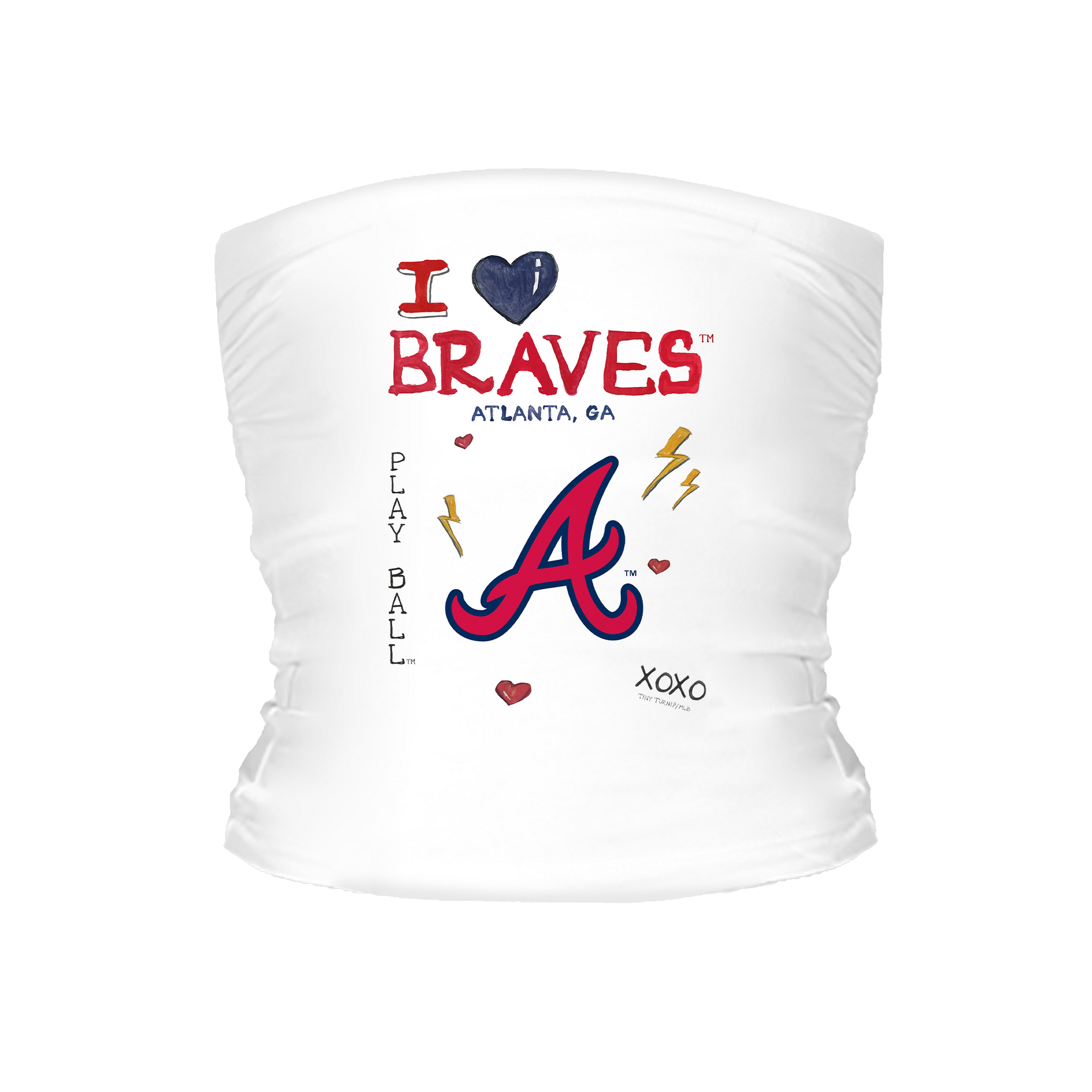 I Heart Braves Tube Top - Tiny Turnip