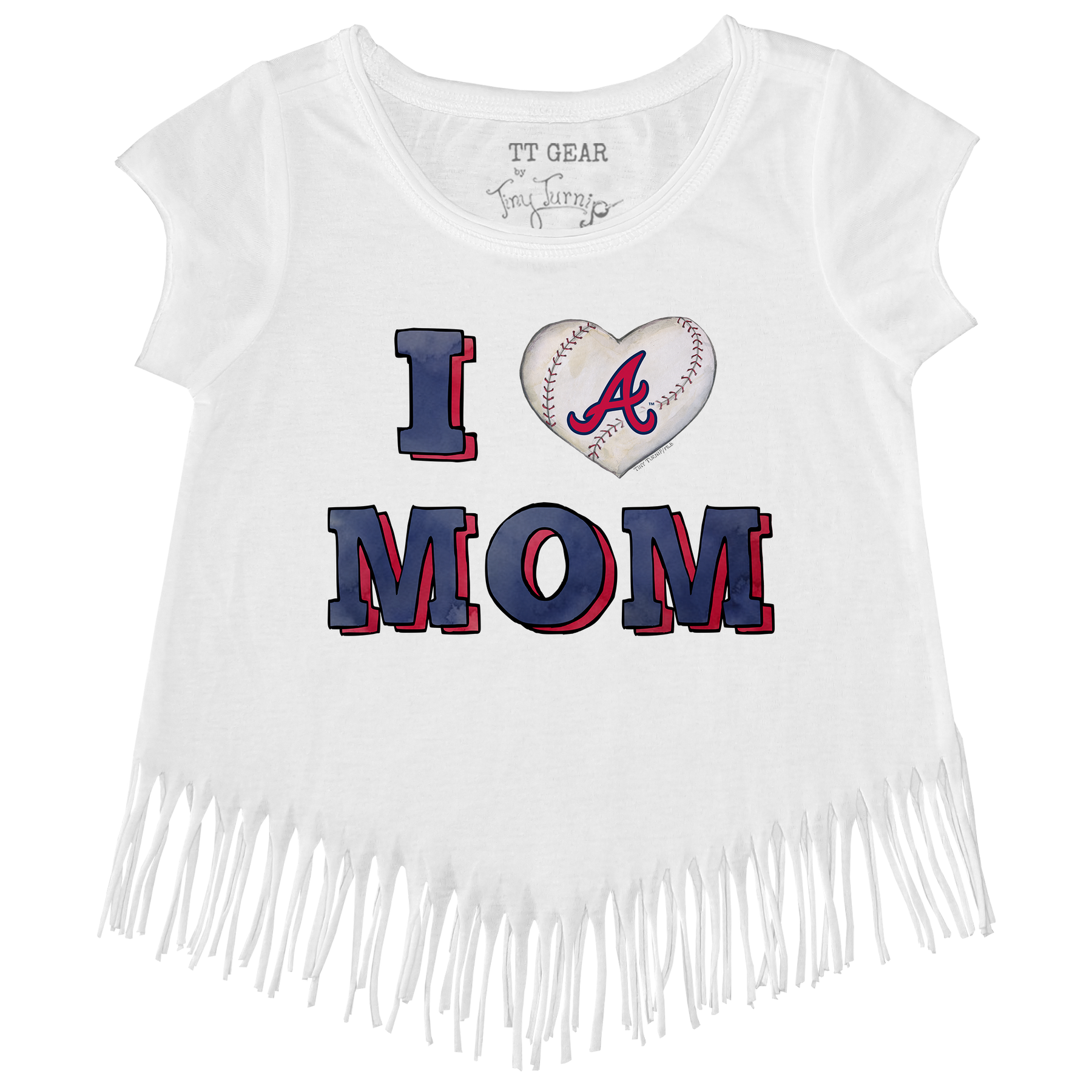 Atlanta Braves I Love Mom Fringe Tee