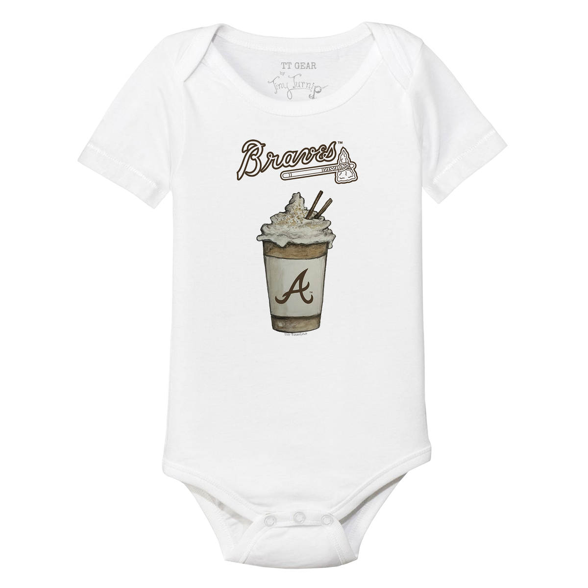 Atlanta Braves Latte Short Sleeve Snapper