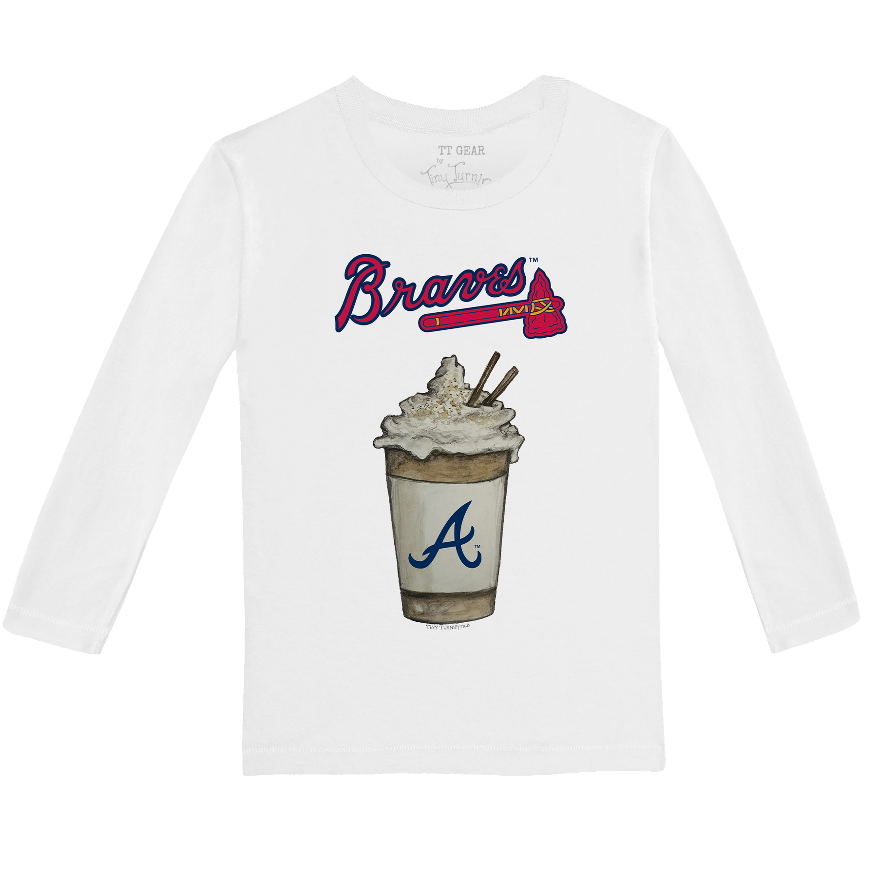 Atlanta Braves Latte Long-Sleeve Tee Shirt