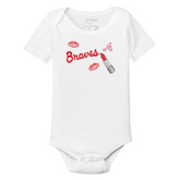 Atlanta Braves Lipstick Short Sleeve Snapper - Tiny Turnip