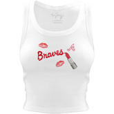 Atlanta Braves Lipstick Crop Tank - Tiny Turnip