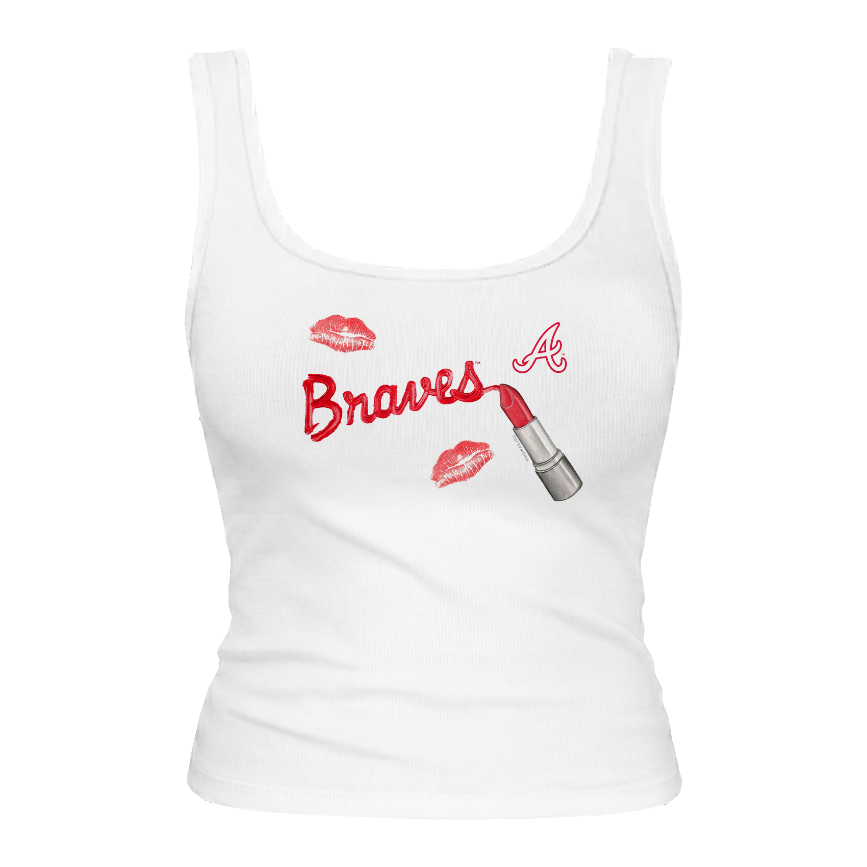 Atlanta Braves Lipstick Emmy Tank