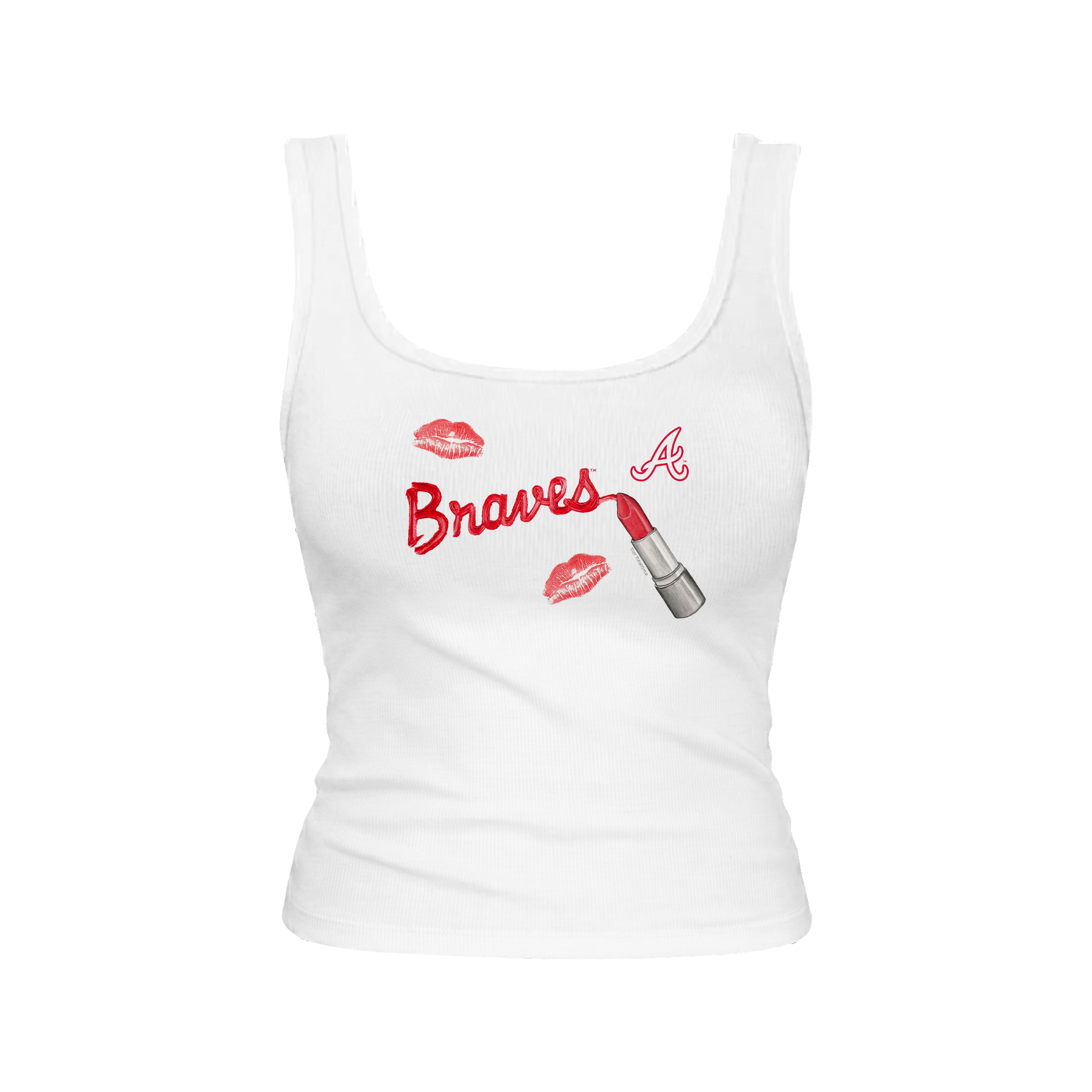 Atlanta Braves Lipstick Emmy Tank
