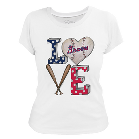 Atlanta Braves Baseball LOVE Tee Shirt - Tiny Turnip