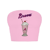 Atlanta Braves Milkshake Crop Tube Top