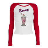 Atlanta Braves Milkshake Roxy Raglan Long Sleeve