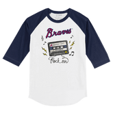 Atlanta Braves Mixtape 3/4 Navy Blue Sleeve Raglan