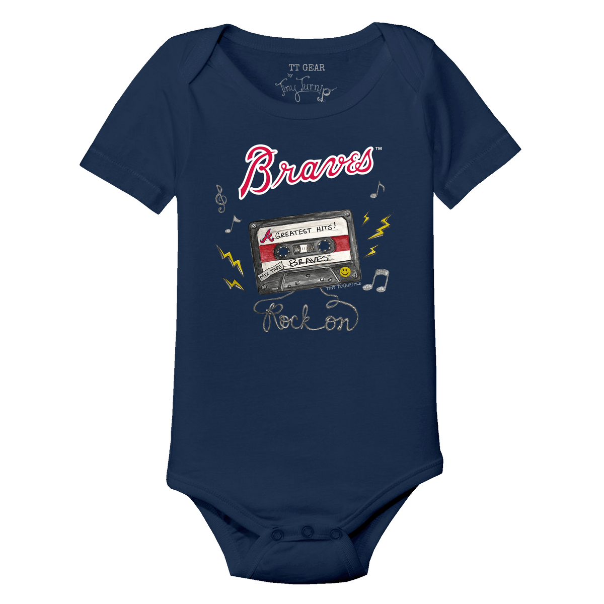 Atlanta Braves Mixtape Short Sleeve Snapper - Tiny Turnip