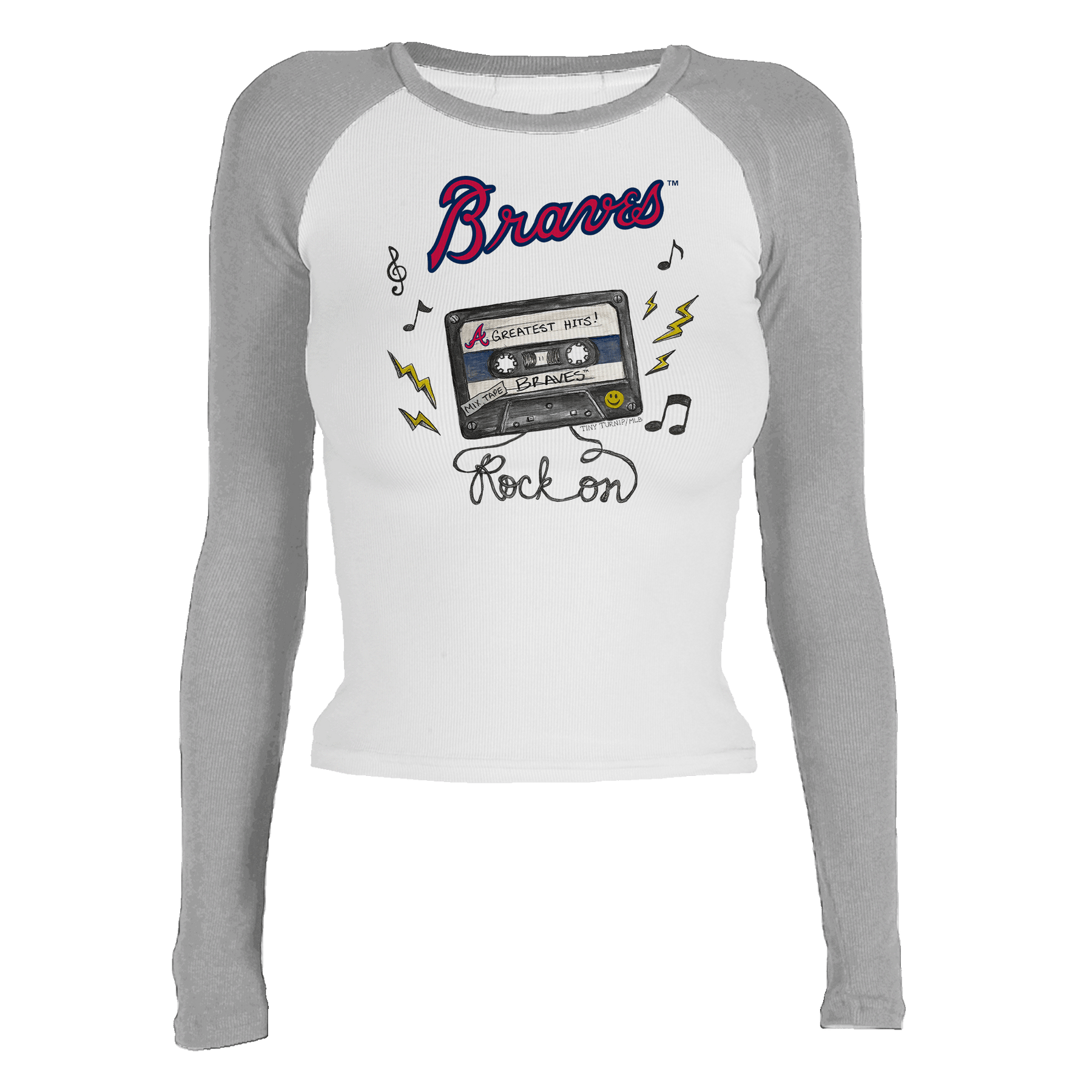 Atlanta Braves Mixtape Roxy Raglan Long Sleeve