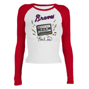 Atlanta Braves Mixtape Roxy Raglan Long Sleeve
