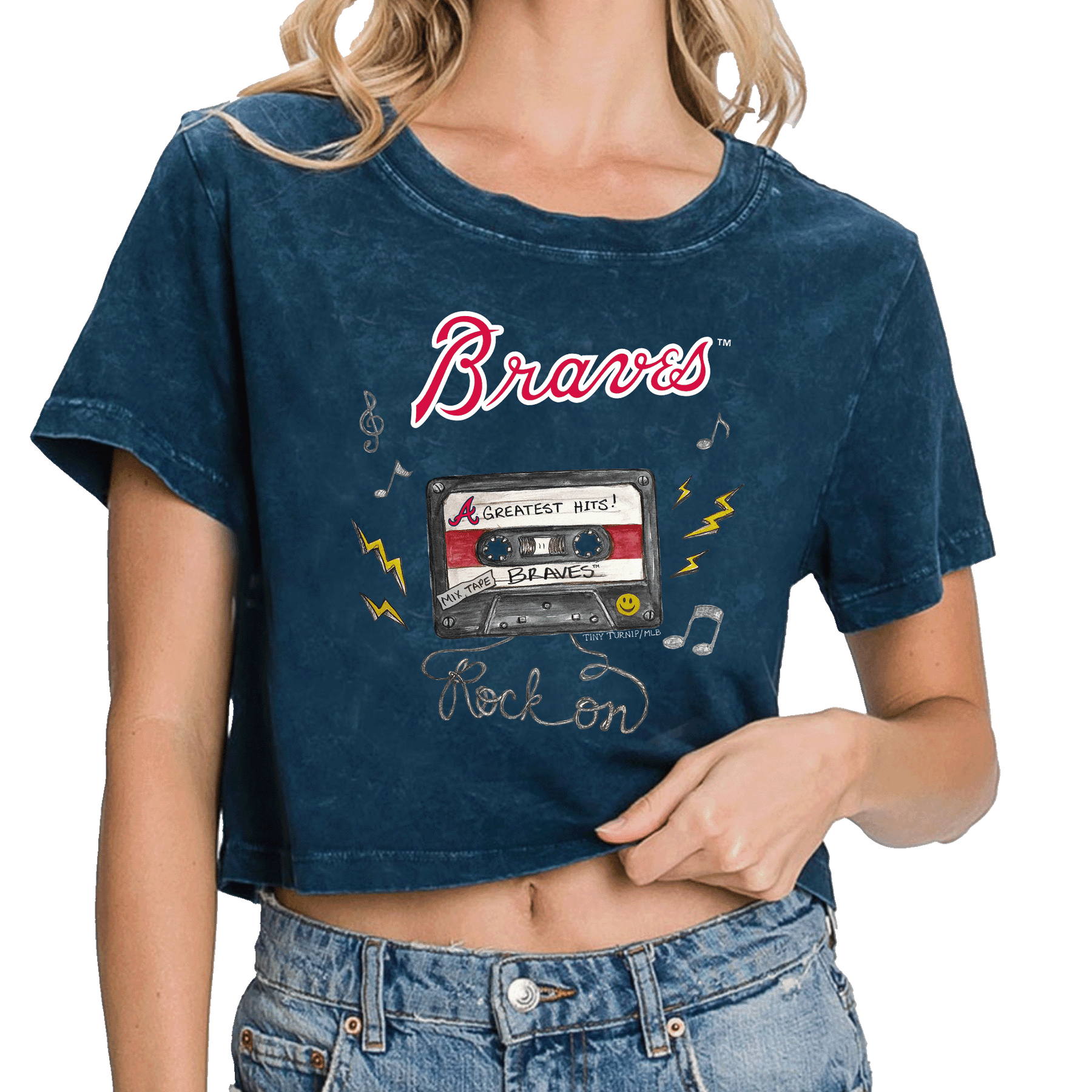 Atlanta Braves Mixtape Vintage Crop Tee