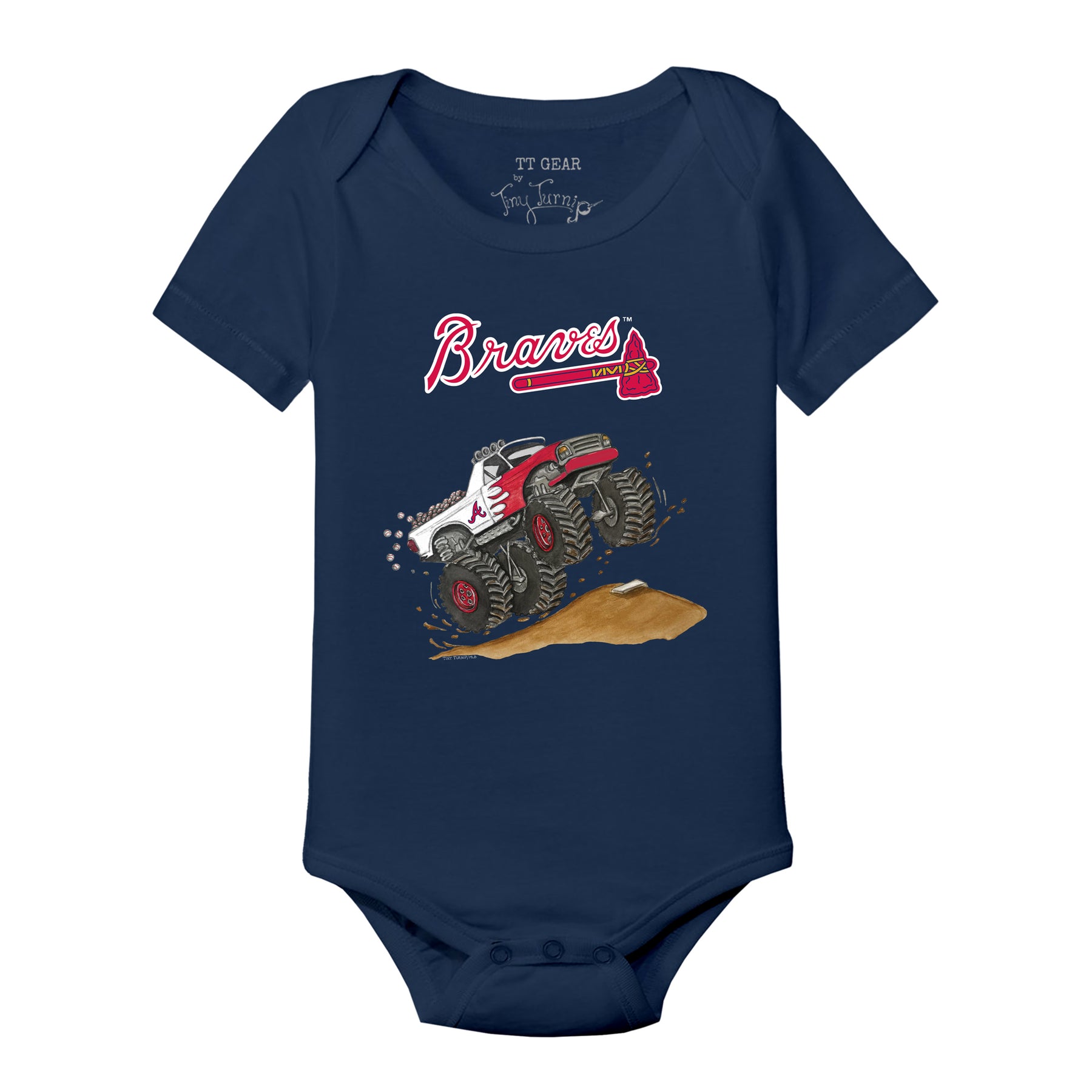 Atlanta Braves Monster Truck Short Sleeve Snapper