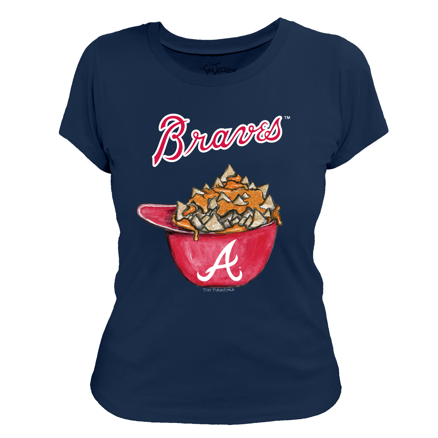 Atlanta Braves Nacho Helmet Tee Shirt - Tiny Turnip