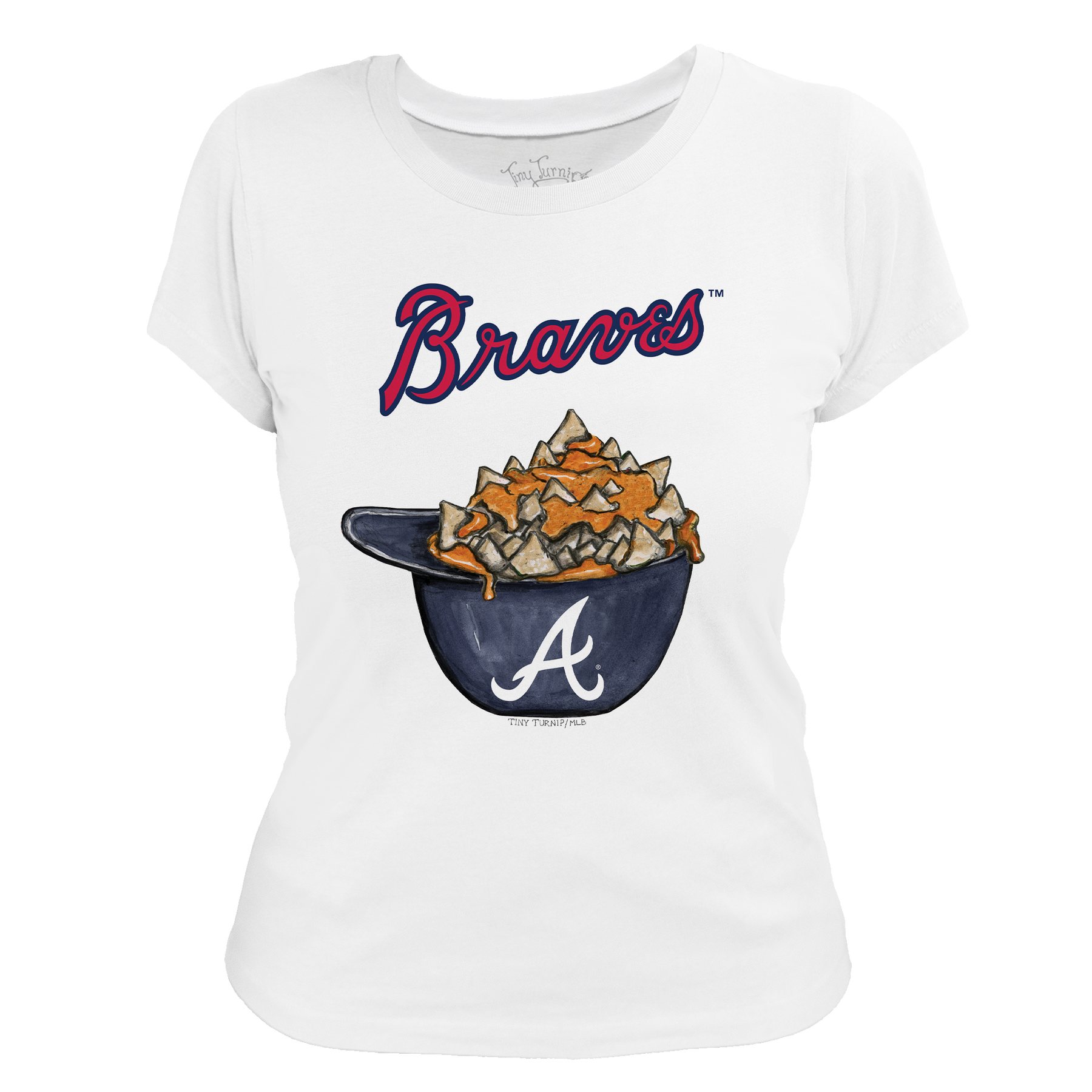 Atlanta Braves Nacho Helmet Tee Shirt - Tiny Turnip
