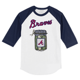 Atlanta Braves Pickle Jar 3/4 Navy Blue Sleeve Raglan