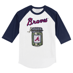 Atlanta Braves Pickle Jar 3/4 Navy Blue Sleeve Raglan