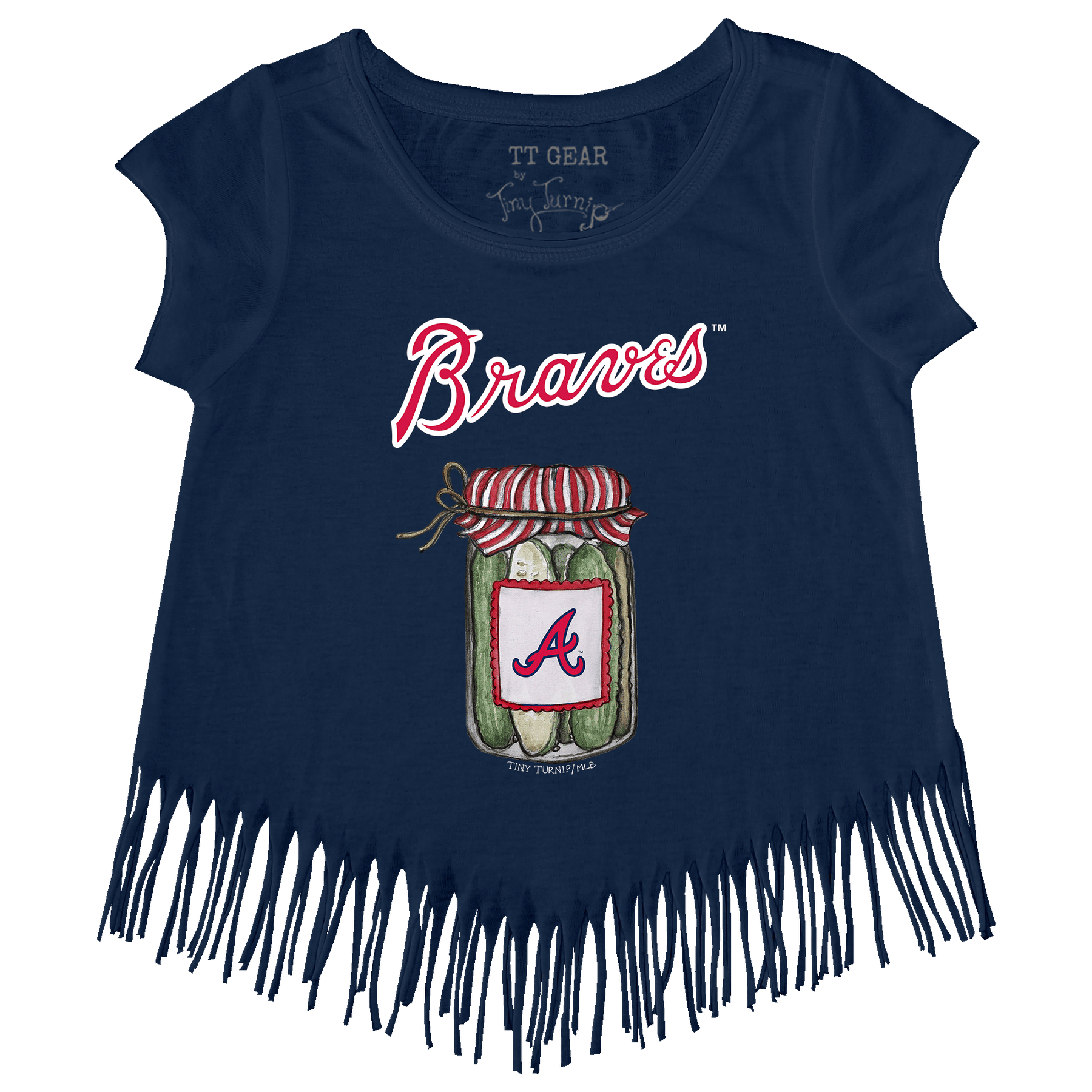 Atlanta Braves Pickle Jar Fringe Tee
