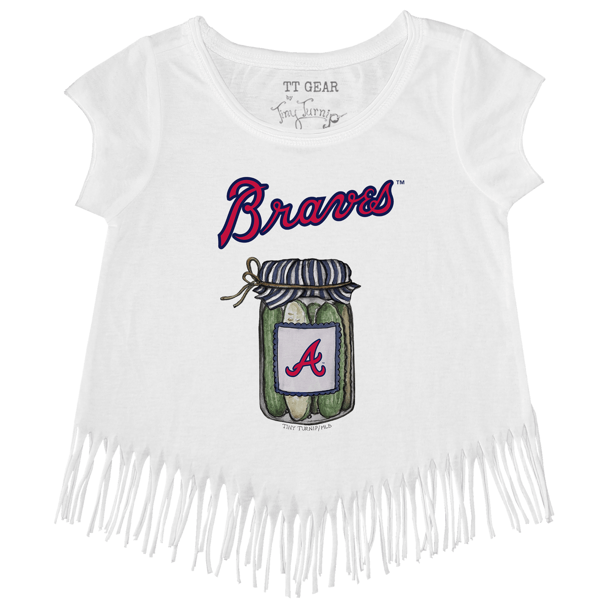 Atlanta Braves Pickle Jar Fringe Tee