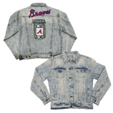 Atlanta Braves Pickle Jar Boyfriend Denim Jacket
