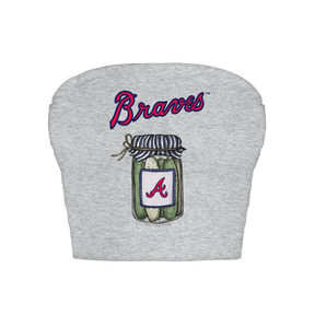 Atlanta Braves Pickle Jar Crop Tube Top