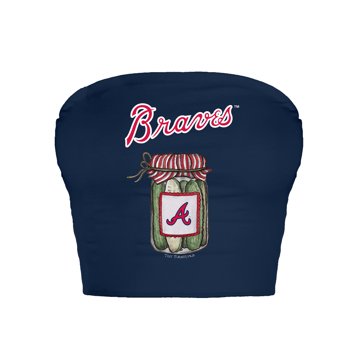 Atlanta Braves Pickle Jar Crop Tube Top