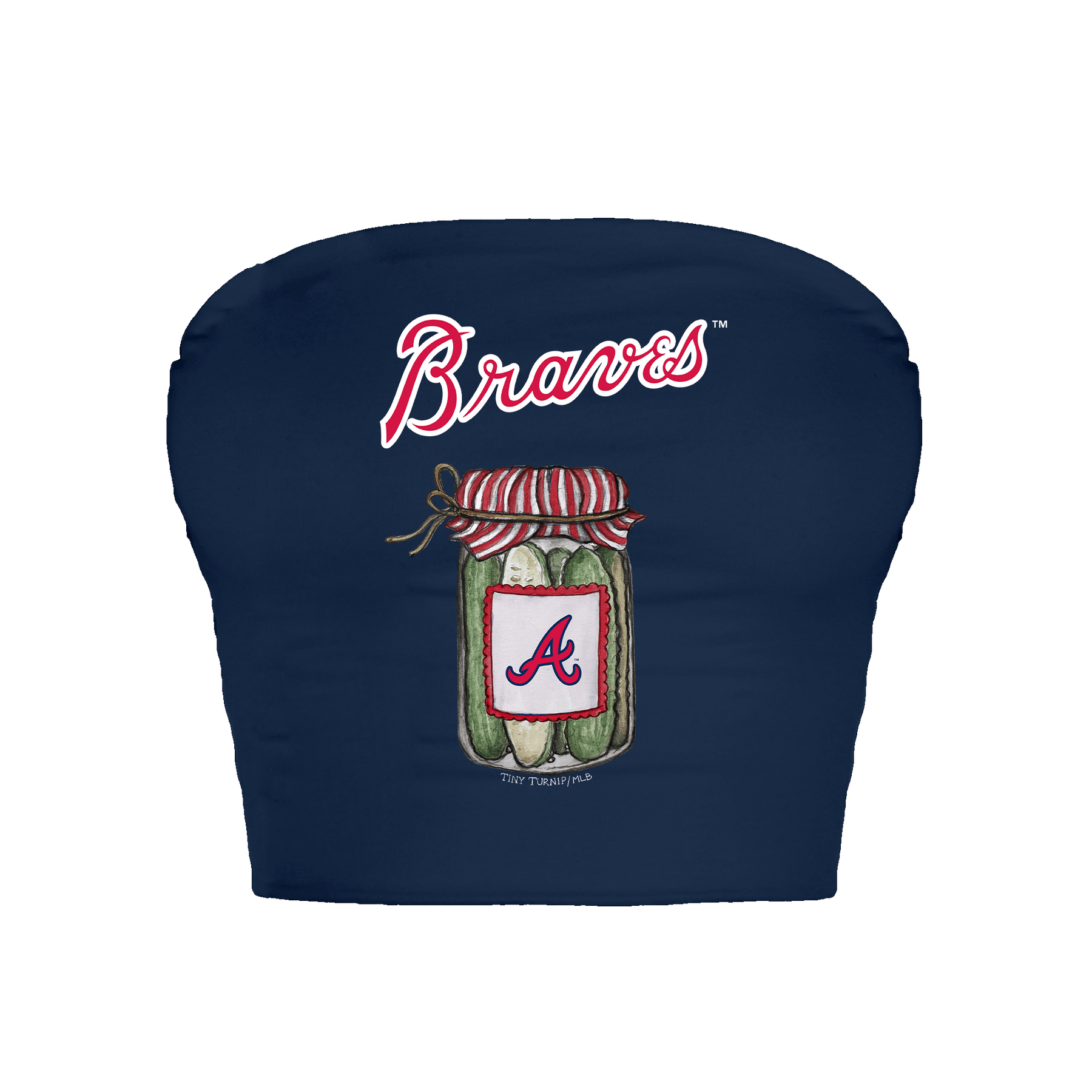 Atlanta Braves Pickle Jar Crop Tube Top