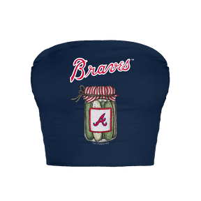 Atlanta Braves Pickle Jar Crop Tube Top