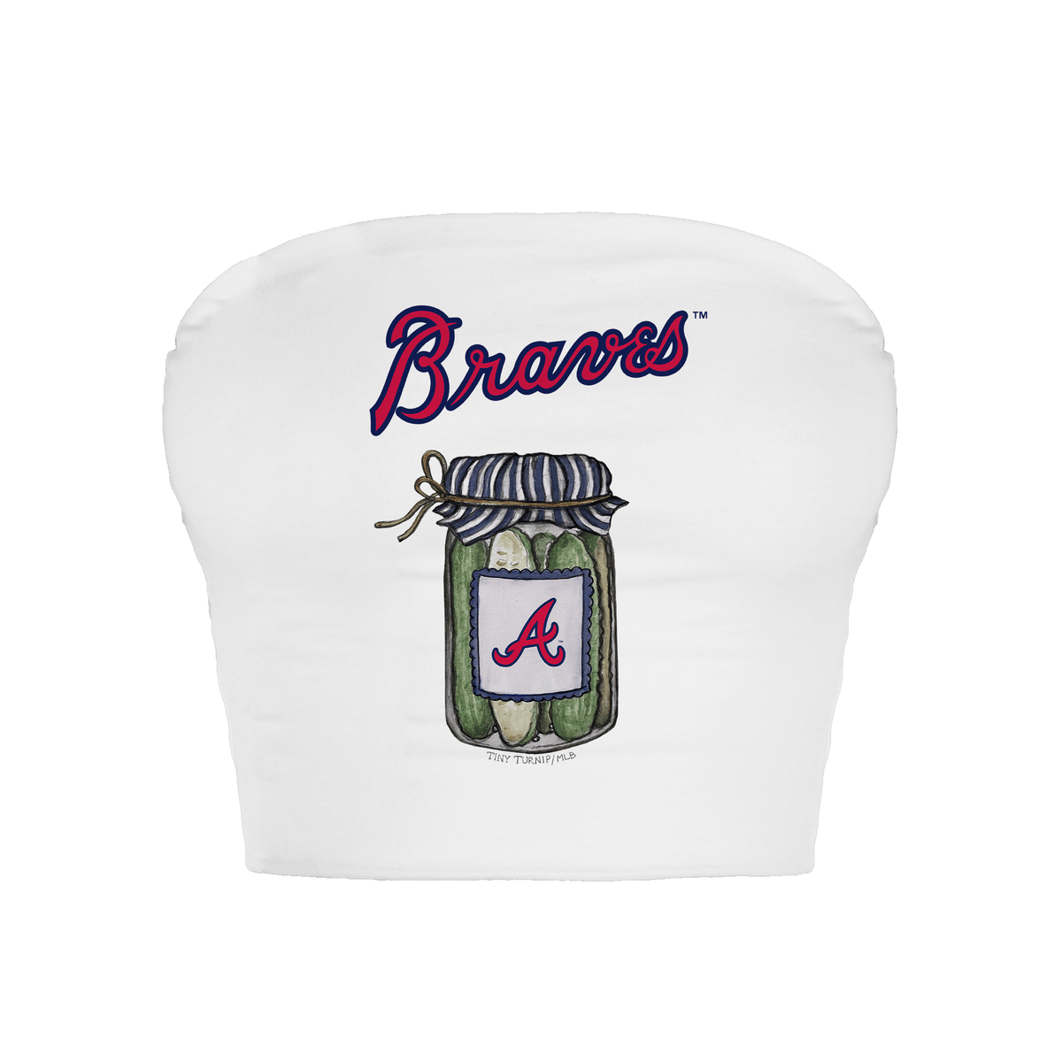 Atlanta Braves Pickle Jar Crop Tube Top