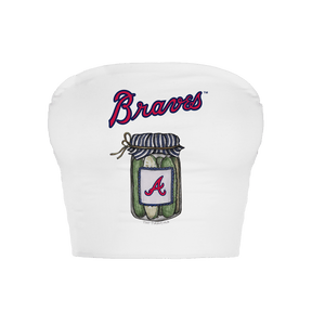 Atlanta Braves Pickle Jar Crop Tube Top