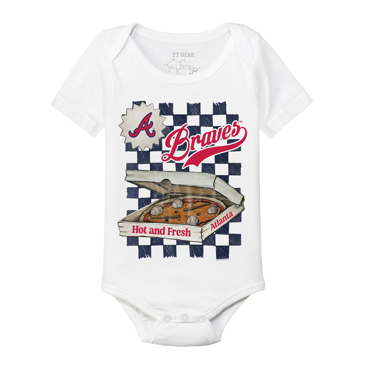 Atlanta Braves Pizza Short Sleeve Snapper