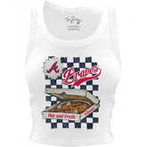 Atlanta Braves Pizza Crop Tank
