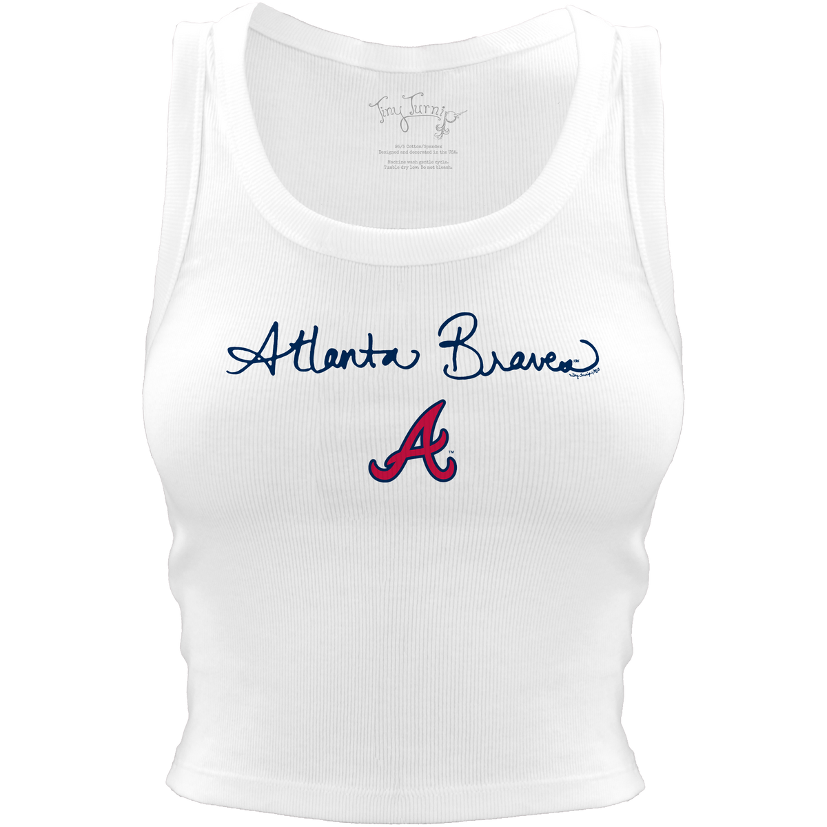Atlanta Braves Logo Script Crop Tank - Tiny Turnip