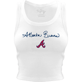 Atlanta Braves Logo Script Crop Tank - Tiny Turnip