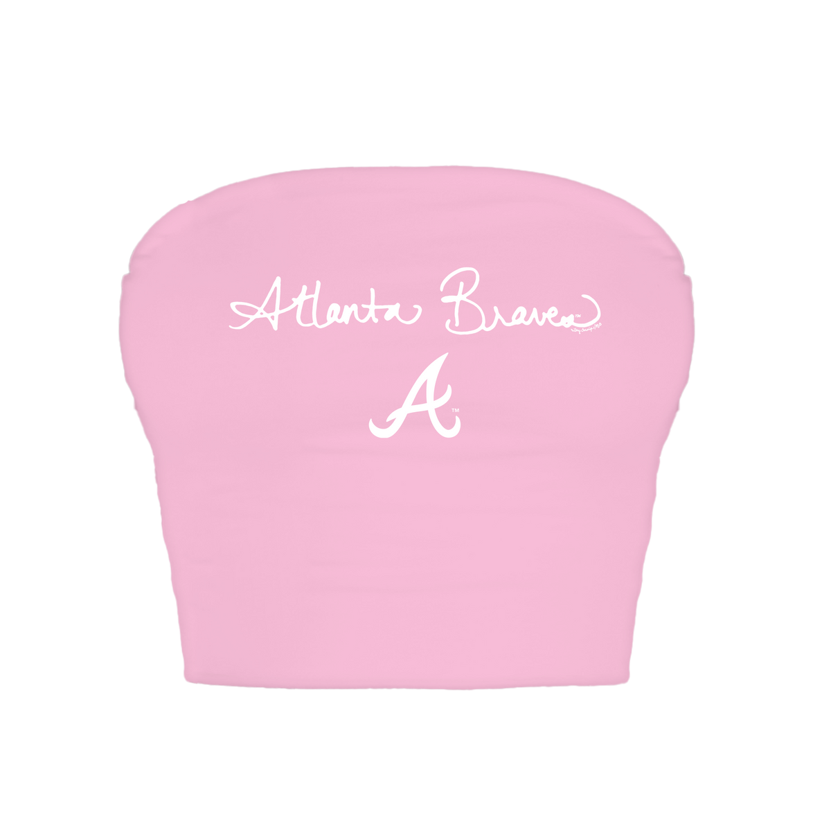 Atlanta Braves Logo Script Crop Tube Top