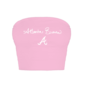 Atlanta Braves Logo Script Crop Tube Top