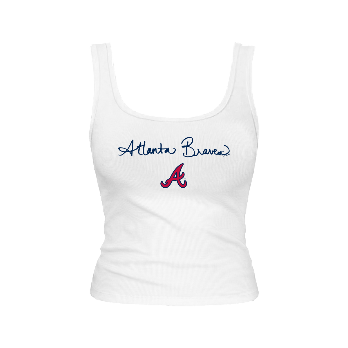 Atlanta Braves Logo Script Emmy Tank
